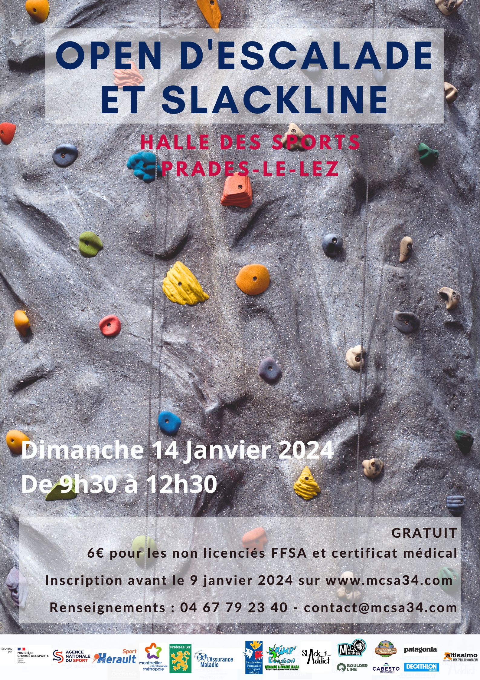 Affiche 2024 Open escalade mail