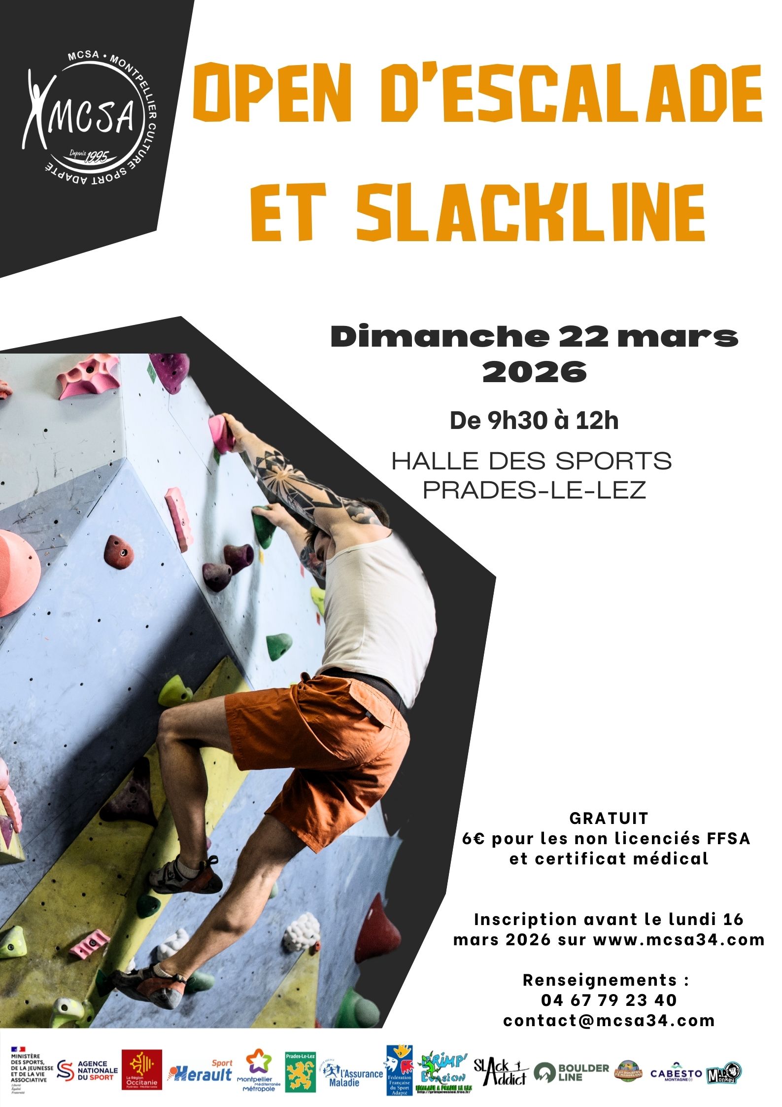 Open descalade et de slackline 2026